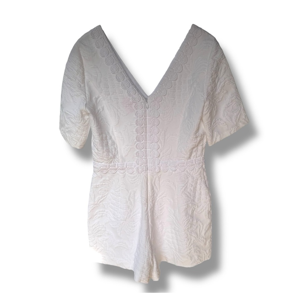 LILLY PULITZER ‘Zina’ White Short Sleeve Stretch Romper Sz 4 - Picture 5 of 5